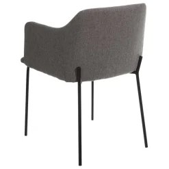 Casa Viva Set de 2 sillas de comedor con reposabrazos de metal gris Caleb 52x53x77cm Sale