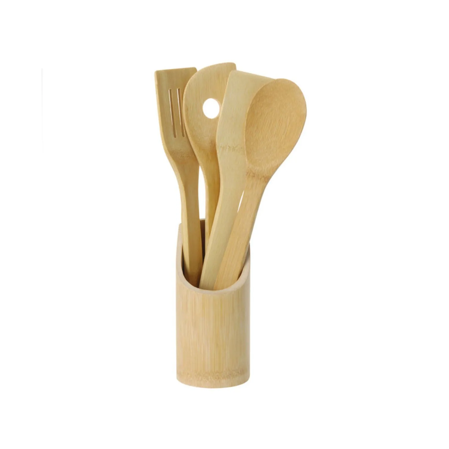 Casa Viva Set de 4 utensilios con portautensilios de bambú Outlet