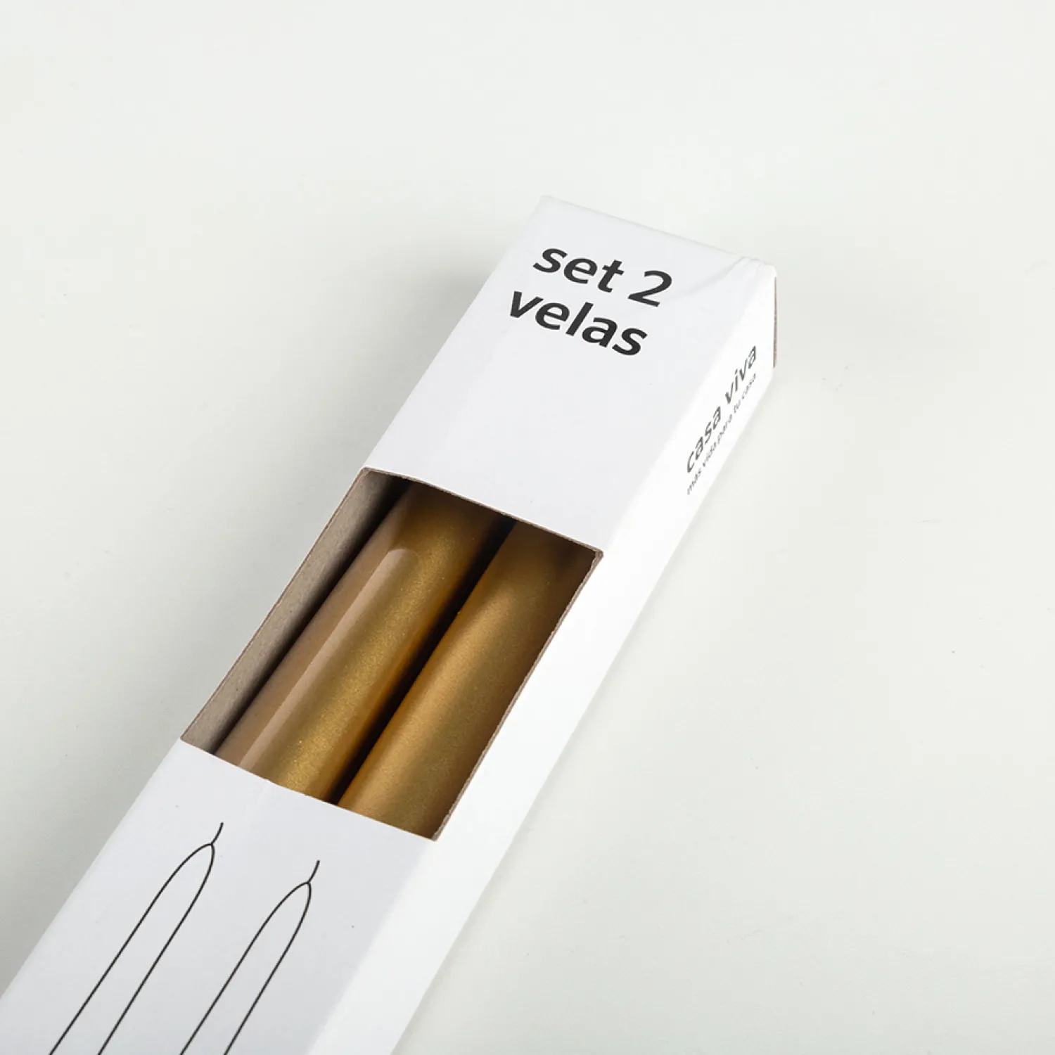 Casa Viva Set de 2 velas candelabro oro 25cm Discount