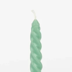 Casa Viva Set de 6 velas decorativas para candelabro verde Ø2x20cm Best