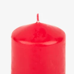 Casa Viva Set de 7 velas decorativas pilar rojas