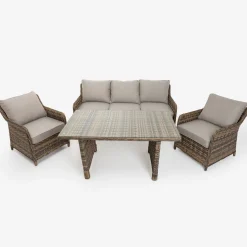 Casa Viva Set de jardín de 4 piezas de ratán sintético Lanai Outlet