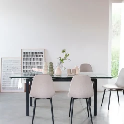 Casa Viva Silla de comedor beige arena Concept 45x55x86cm Outlet