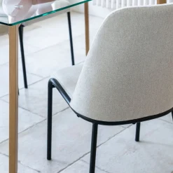 Casa Viva Silla de comedor beige Mina 49x60cm Best