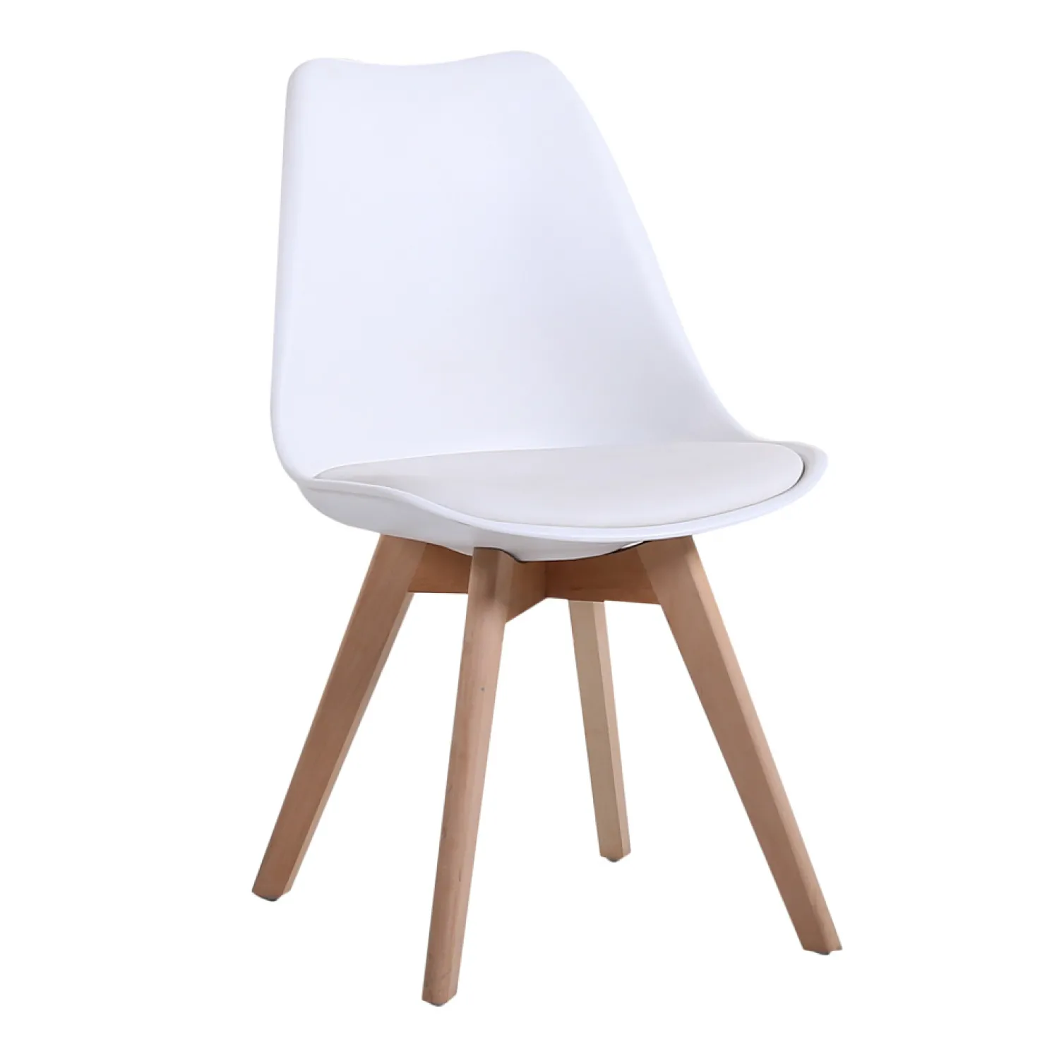 Casa Viva Silla de comedor blanca acolchada Leisure 50x47x81cm Best