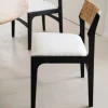 Casa Viva Silla de comedor de madera de olmo negra Jana 48x44x79cm Clau&Chloe Hot