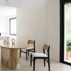 Casa Viva Silla de comedor de madera de olmo negra Jana 48x44x79cm Clau&Chloe Hot