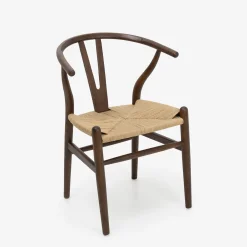 Casa Viva Silla de comedor de madera de olmo marrón oscuro Irma 49x42x78cm Clau&Chloe Best