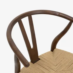 Casa Viva Silla de comedor de madera de olmo marrón oscuro Irma 49x42x78cm Clau&Chloe Best