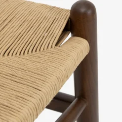 Casa Viva Silla de comedor de madera de olmo marrón oscuro Irma 49x42x78cm Clau&Chloe Best