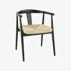 Casa Viva Silla de comedor de madera de haya negra Lilia 56x56x73cm Discount