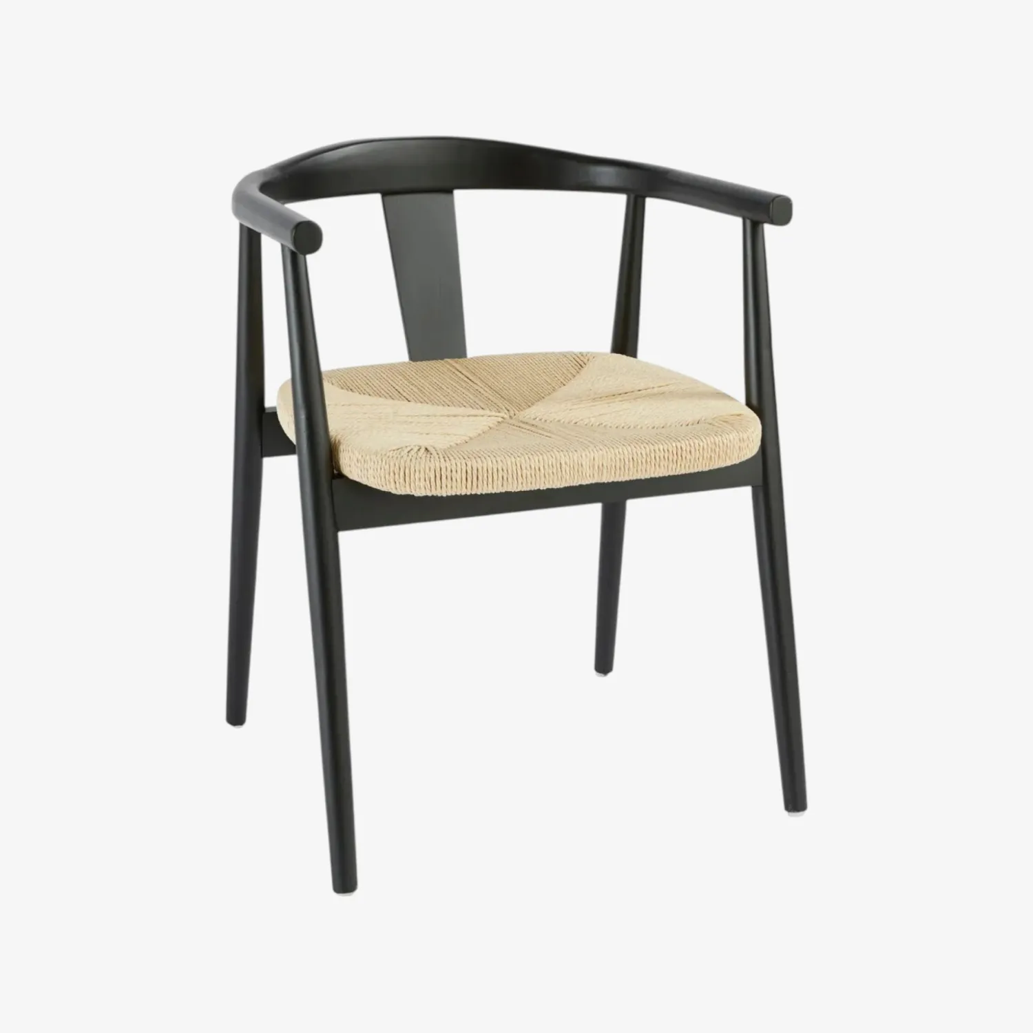 Casa Viva Silla de comedor de madera de haya negra Lilia 56x56x73cm Discount