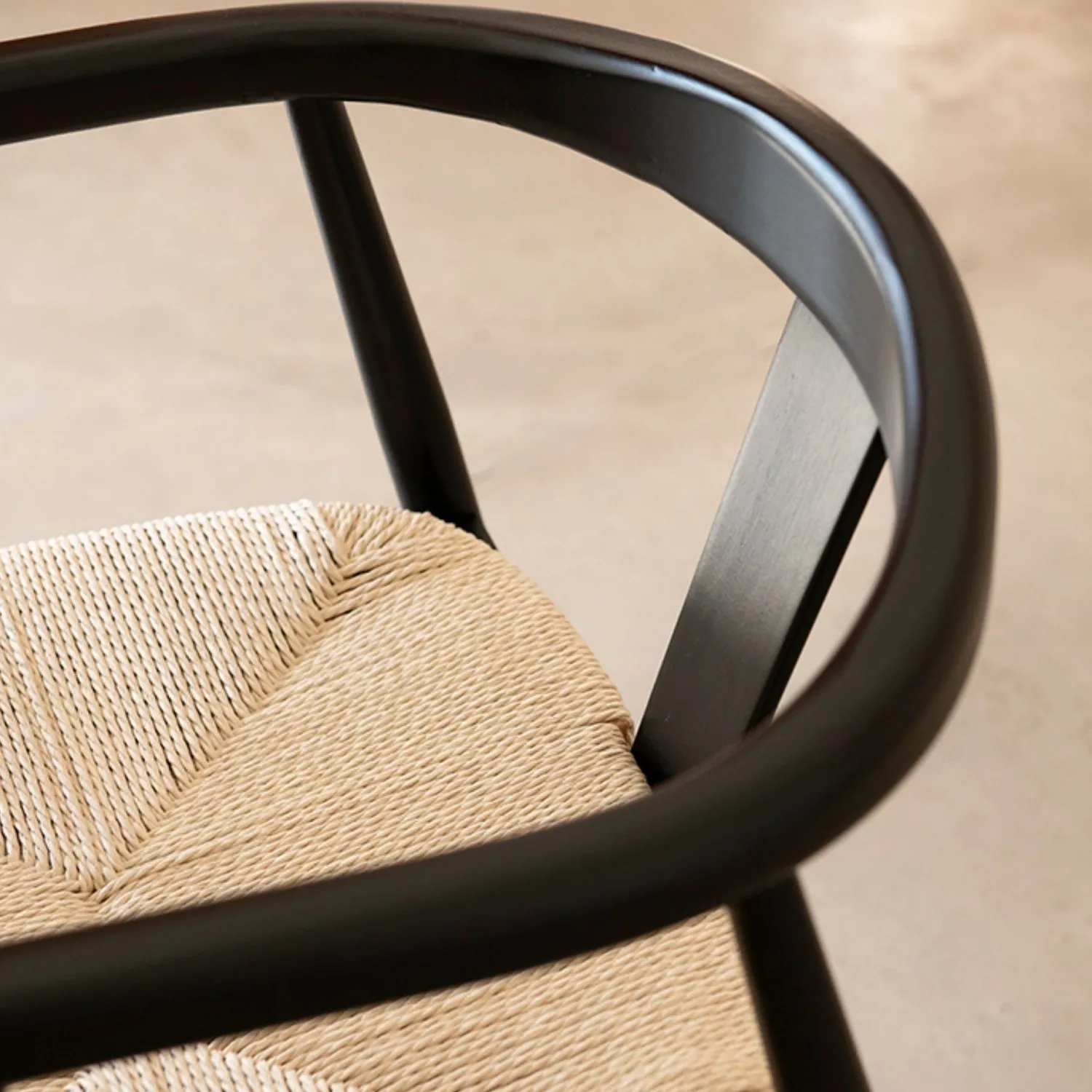 Casa Viva Silla de comedor de madera de haya negra Lilia 56x56x73cm Discount