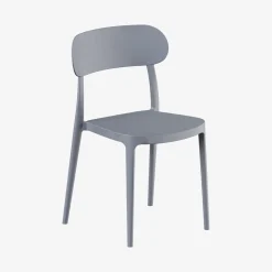 Casa Viva Silla de comedor de polipropileno gris Nesta 45x42x77cm Outlet