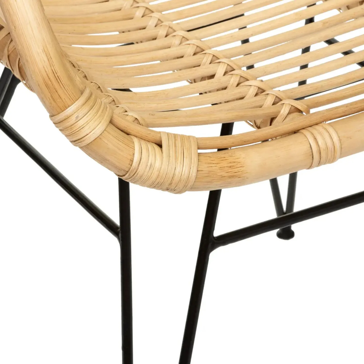 Casa Viva Silla de comedor de ratán y metal Adriane 60x58x85cm Online