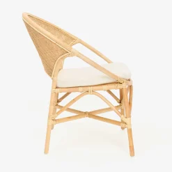 Casa Viva Silla de comedor de ratán beige Milos 77x70x84cm
