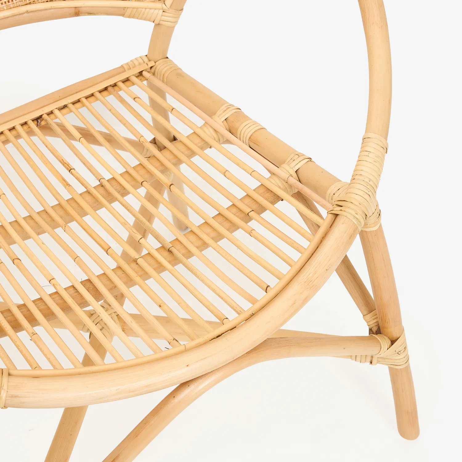 Casa Viva Silla de comedor de ratán beige Milos 77x70x84cm