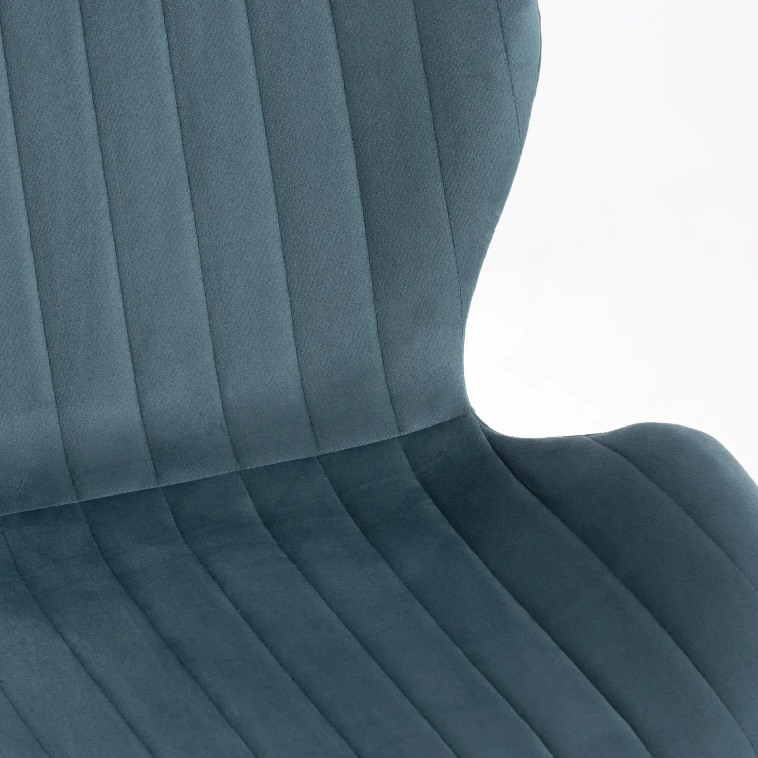 Casa Viva Silla de comedor de terciopelo azul Lydia 54x50x86cm Clau&Chloe