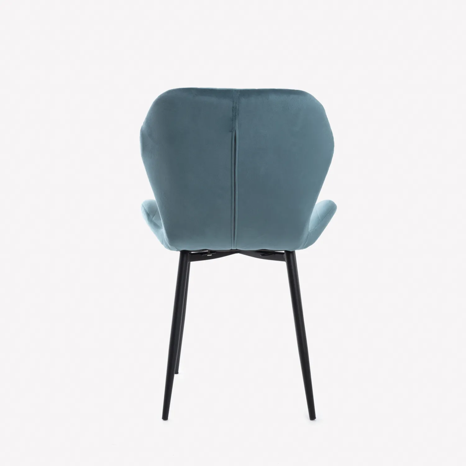 Casa Viva Silla de comedor de terciopelo azul Lydia 54x50x86cm Clau&Chloe