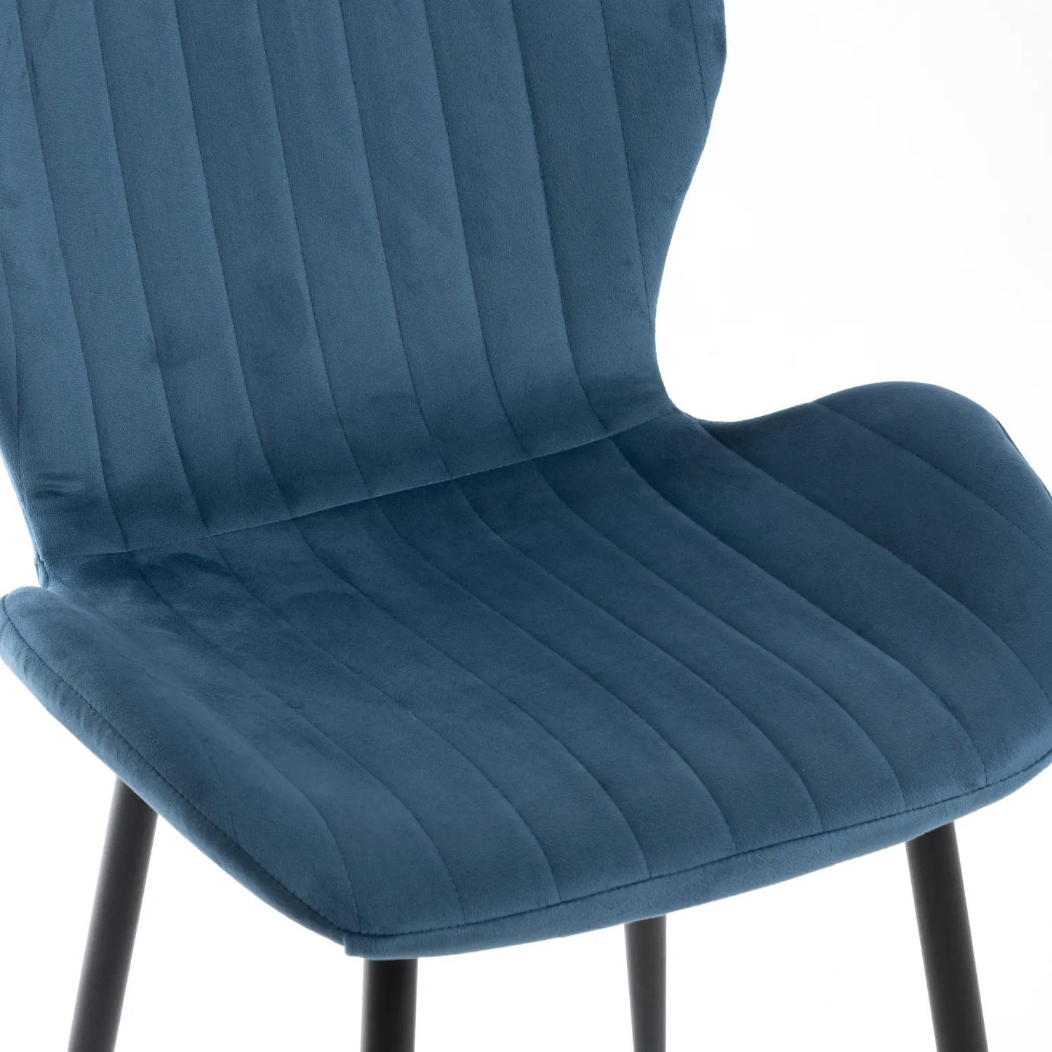 Casa Viva Silla de comedor de terciopelo azul oscuro Lydia 54x50x86cm Clau&Chloe Discount