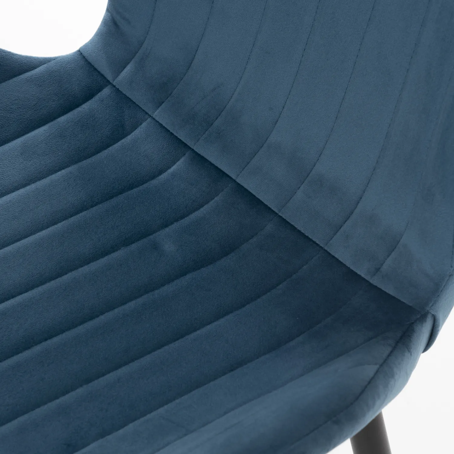 Casa Viva Silla de comedor de terciopelo azul oscuro Lydia 54x50x86cm Clau&Chloe Discount