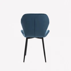 Casa Viva Silla de comedor de terciopelo azul oscuro Lydia 54x50x86cm Clau&Chloe Discount