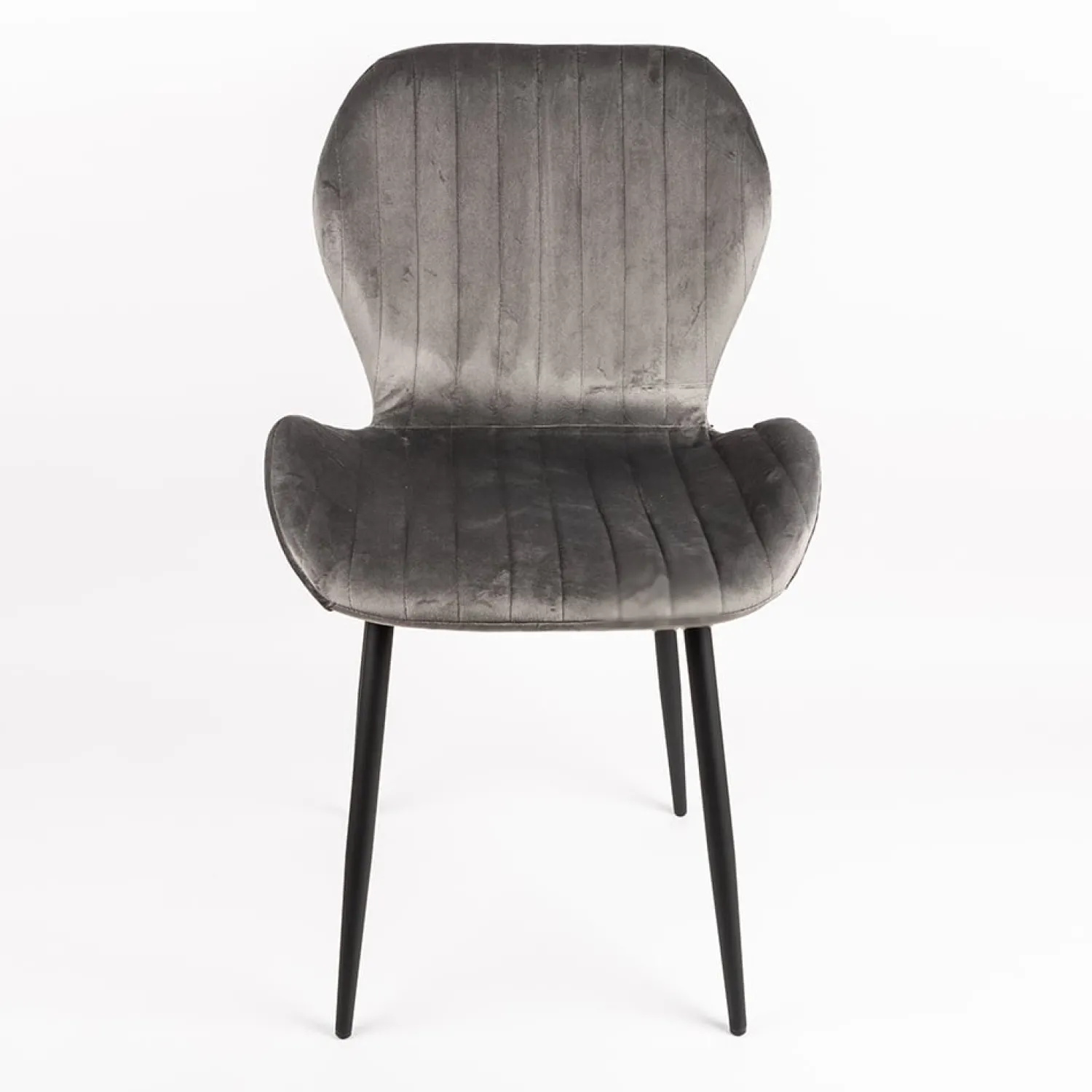 Casa Viva Silla de comedor de terciopelo gris Lydia 54x50x86cm Clau&Chloe