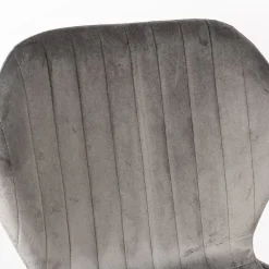 Casa Viva Silla de comedor de terciopelo gris Lydia 54x50x86cm Clau&Chloe