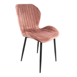 Casa Viva Silla de comedor de terciopelo rosa Lydia 54x50x86cm Clau&Chloe Hot