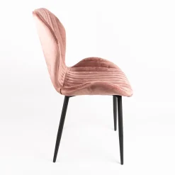 Casa Viva Silla de comedor de terciopelo rosa Lydia 54x50x86cm Clau&Chloe Hot