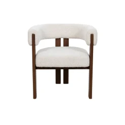 Casa Viva Silla de comedor efecto madera crema Velia 60x70x97cm Clau&Chloe Discount