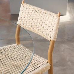 Casa Viva Silla de comedor efecto madera beige Vilma 56x50x82cm Clau&Chloe Discount