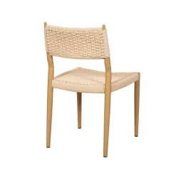 Casa Viva Silla de comedor efecto madera beige Vilma 56x50x82cm Clau&Chloe Discount