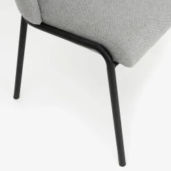 Casa Viva Silla de comedor gris claro Mina 49x60cm New