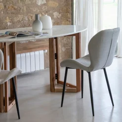 Casa Viva Silla de comedor gris Lydia 54x50x86cm Clau&Chloe Discount