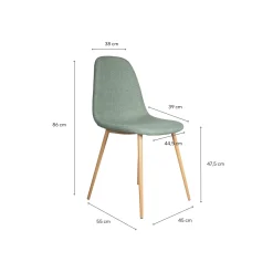 Casa Viva Silla de comedor verde Concept 45x55x86cm Best