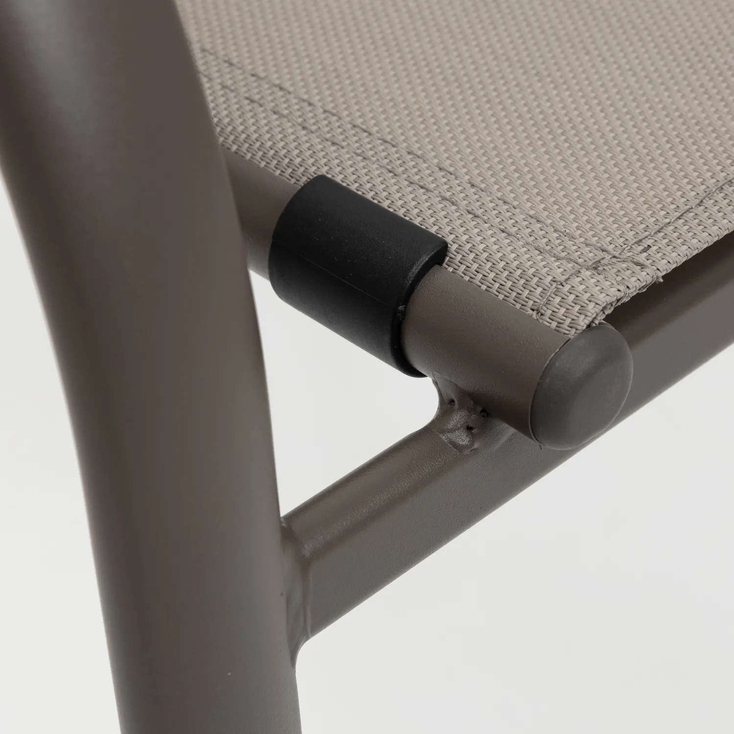 Casa Viva Silla de jardín apilable con reposabrazos de aluminio marrón Feroe 65x56x88cm Online