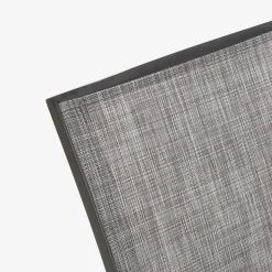 Casa Viva Silla de jardín apilable de aluminio y textilene gris 58x65x91,5cm Discount