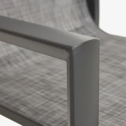 Casa Viva Silla de jardín apilable de aluminio y textilene gris 58x65x91,5cm Discount