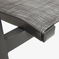 Casa Viva Silla de jardín apilable de aluminio y textilene gris 58x65x91,5cm Discount