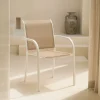 Casa Viva Silla de jardín de aluminio y textilene blanca Tabarca 56x62x88cm New