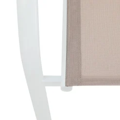 Casa Viva Silla de jardín de aluminio y textilene blanca Tabarca 56x62x88cm New