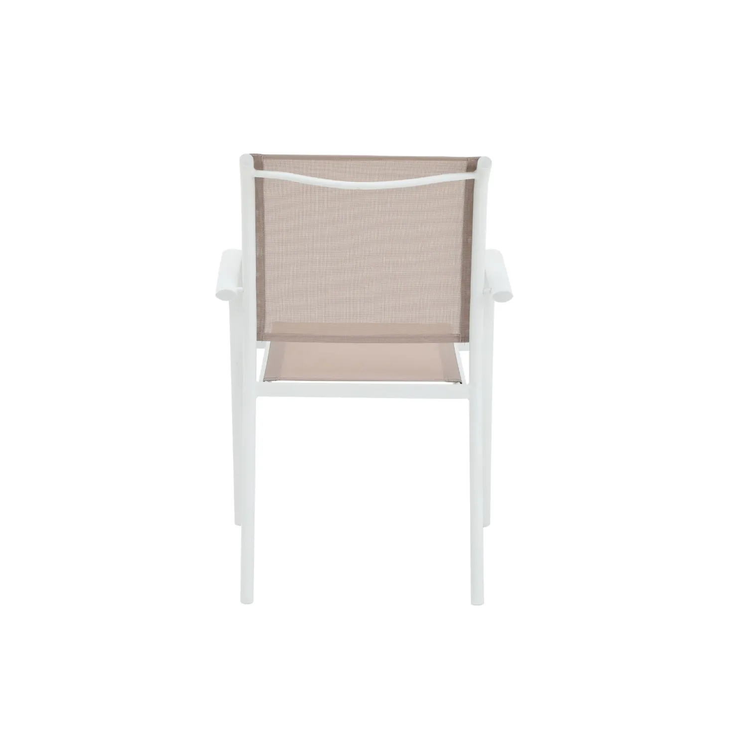 Casa Viva Silla de jardín de aluminio y textilene blanca Tabarca 56x62x88cm New