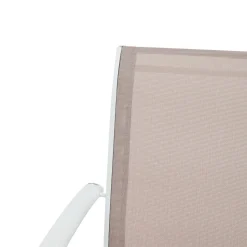 Casa Viva Silla de jardín de aluminio y textilene blanca Tabarca 56x62x88cm New