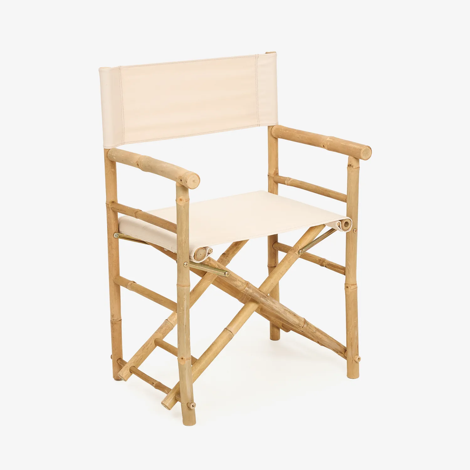 Casa Viva Silla de jardín de director de bambú blanca Chios 58x44x88cm Sale