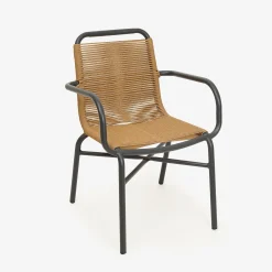 Casa Viva Silla de jardín de ratán sintético y aluminio Anse 55x60x79cm Best