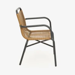 Casa Viva Silla de jardín de ratán sintético y aluminio Anse 55x60x79cm Best