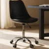 Casa Viva Silla de oficina con ruedas negra Tulip 48x55x82cm Clearance