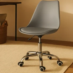 Casa Viva Silla de oficina con ruedas gris Tulip 48x55x45cm Outlet