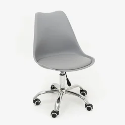 Casa Viva Silla de oficina con ruedas gris Tulip 48x55x45cm Outlet